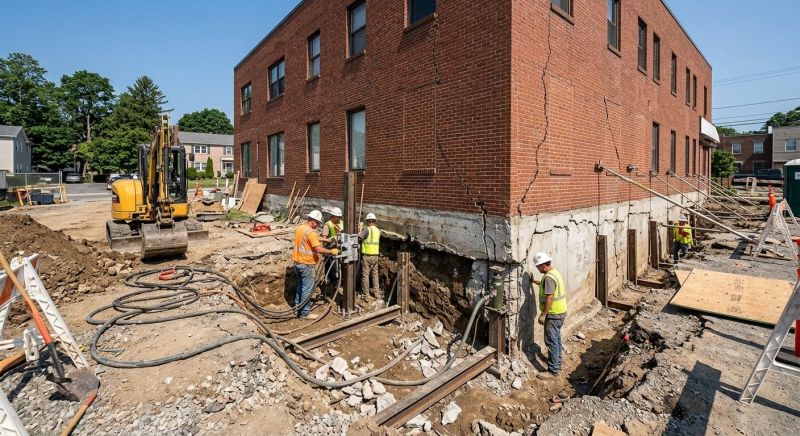 Building Foundation Repair in Levittown, PA
