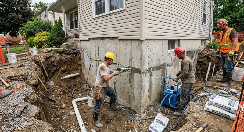 Cracked Foundation Repair in Bucks County, PA