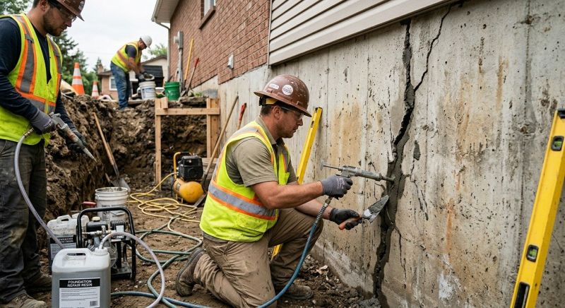 Cracked Foundation Repair in Edison, NJ