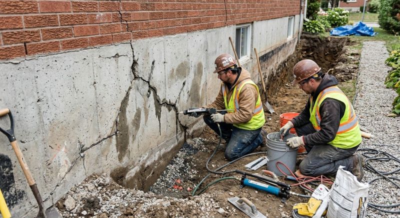 Cracked Foundation Repair in Warminster, PA