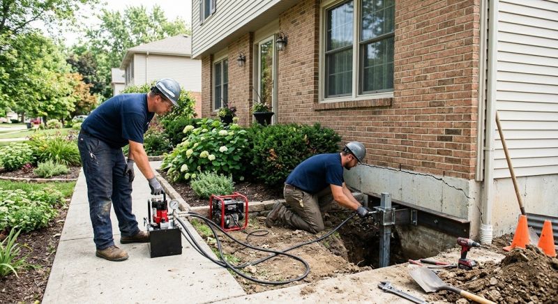 Foundation Jacking in Doylestown, PA