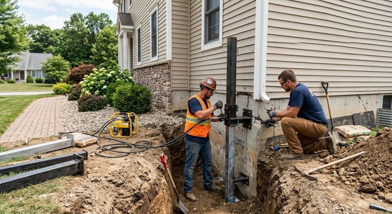 Foundation Stabilizing in Newtown, PA