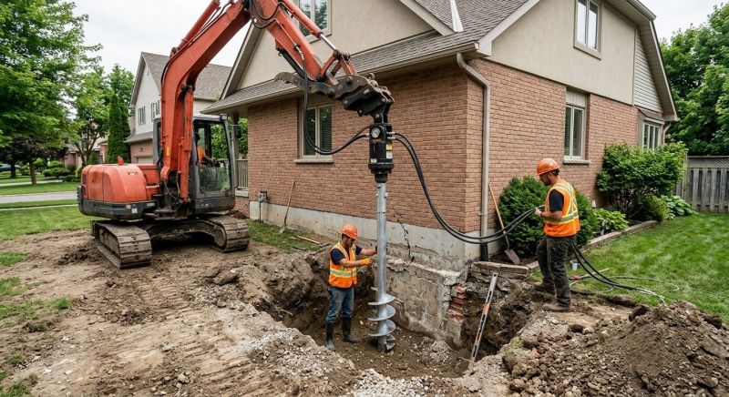 Helical Pile Installation in Princeton, NJ