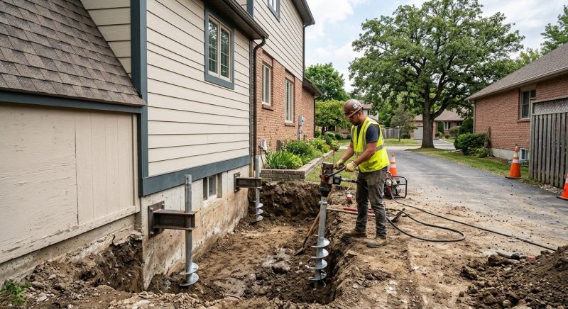 Helical Pile Installation in Princeton, NJ