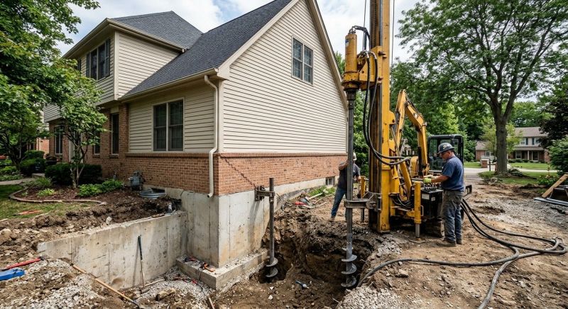 Helical Pile Installation in Princeton, NJ