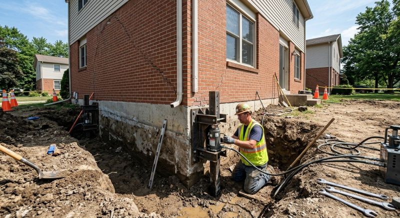 Sinking Foundation Repair in Bordentown, NJ