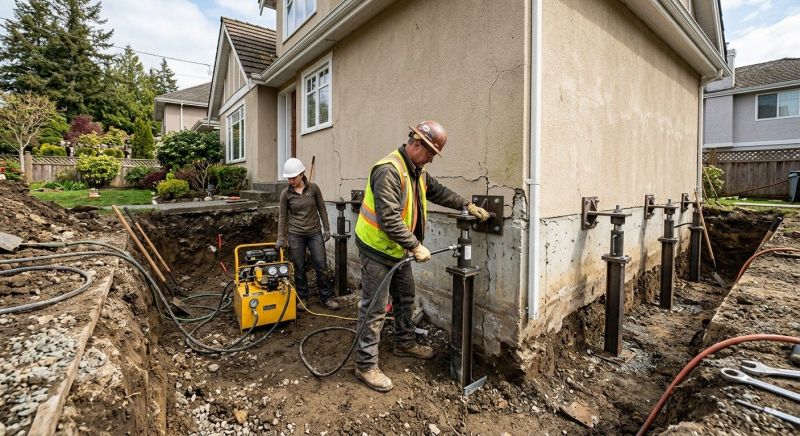 Sinking Foundation Repair in Monroe Township, NJ